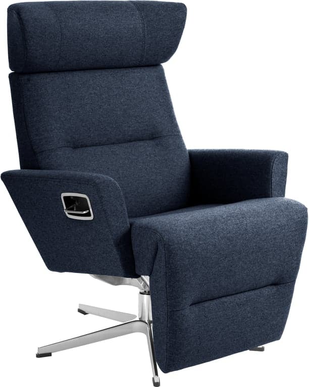 Bilde av Conform Relieve recliner (Svingfot alu stoff Sheford Dark Blue)