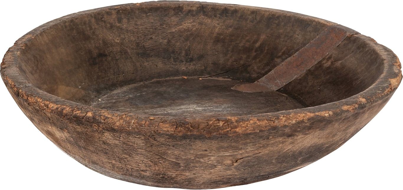 Bilde av Lama trefat (stort antikt, brunfarget)