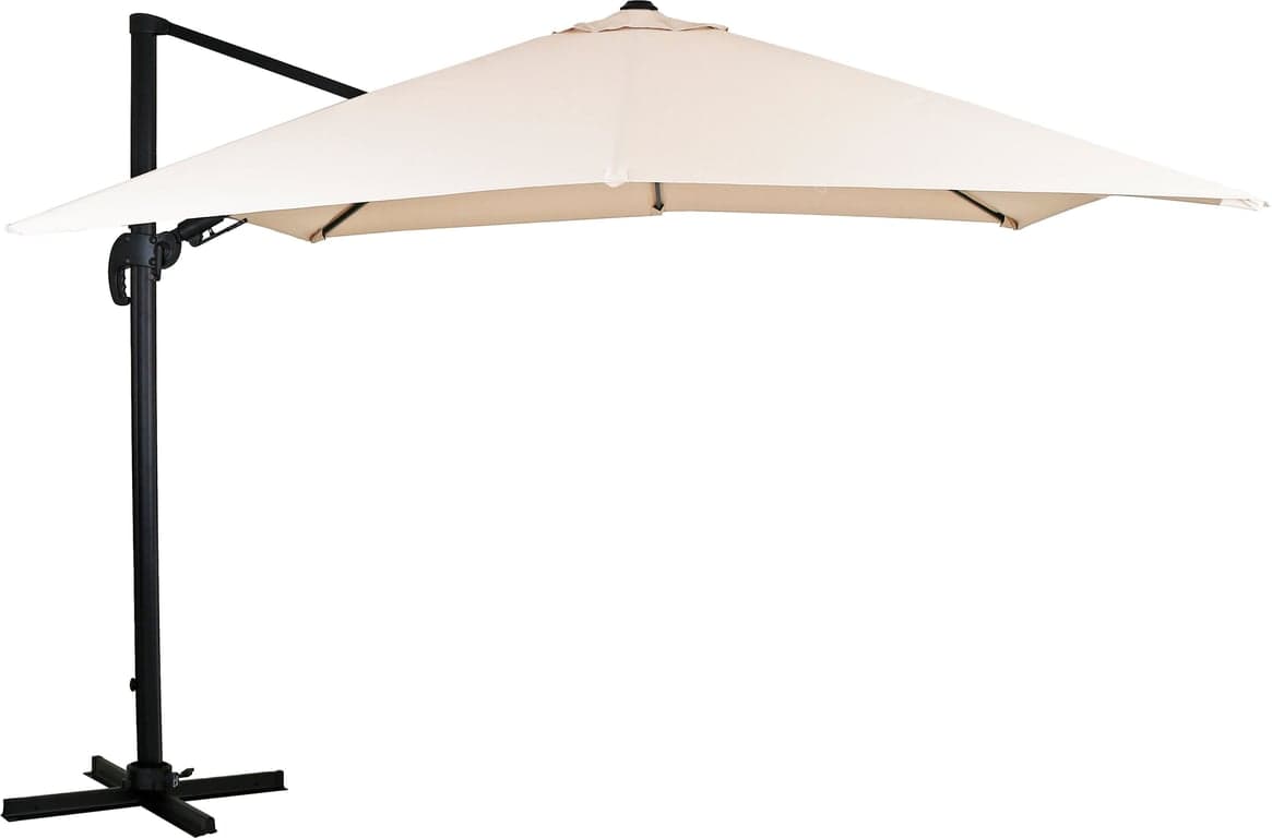 Bilde av Malta hengeparasoll 300 x 300 cm (Beige/svart aluminium)