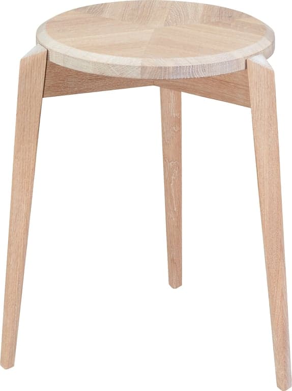 Bilde av Editions by Skovby krakk/taburett (hvitoljet heltre eik)