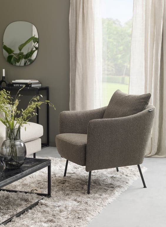 $Bilde av Bliss stol (stoff Alpine, svarte metallben)