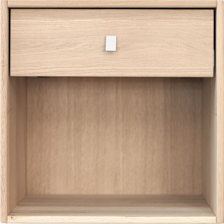 Bilde av Square nattbord (35 x 34 cm, H 35,4 cm. Modulsystem oppsett 174, nattbord m/skuff i eik hvitoljet)