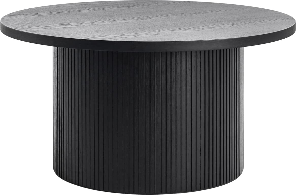Bilde av Linea sofabord rundt Ø 90, H 47 cm ( svartlakkert eikefiner)