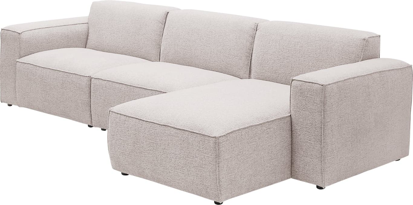 Bilde av San Remo 2-seter m/sjeselong høyre (Stoff Beatto Light Grey)