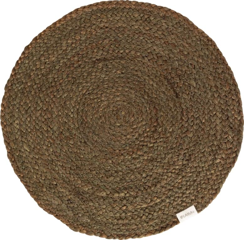 Bilde av Lama dekkebrikke (rund i jute oliven 40 cm)