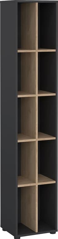 Bilde av Sign bokhylle (4 hyller m/skillerom B41 H205cm grå/natur)