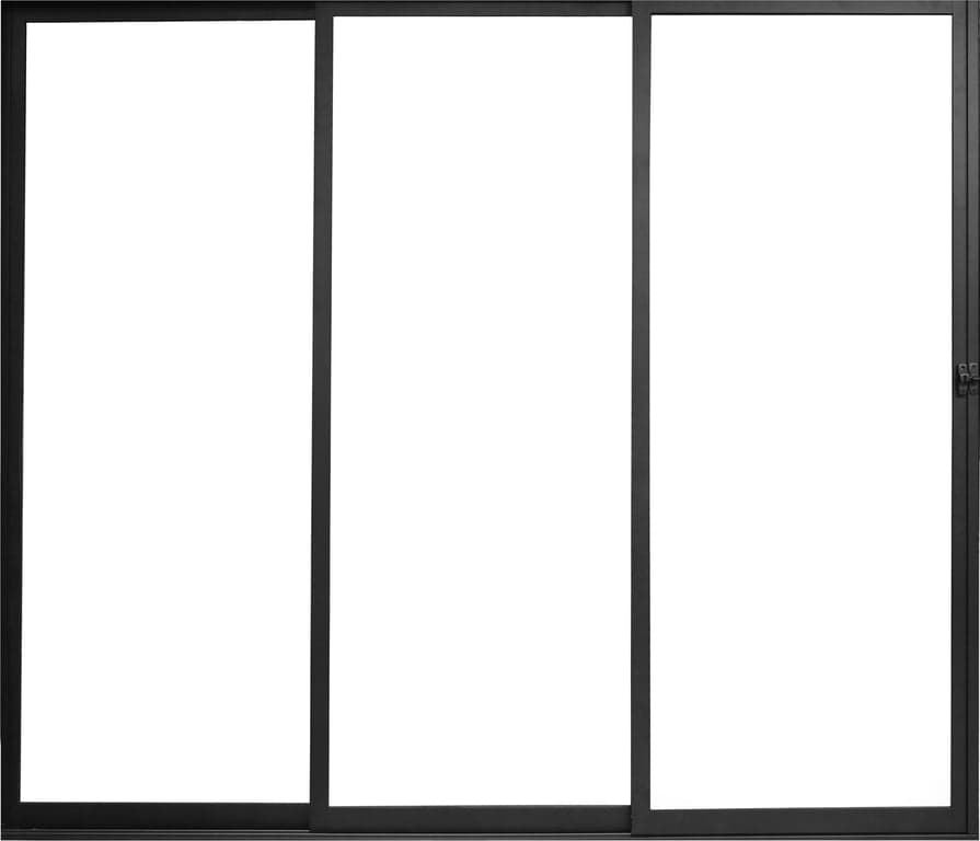 $Bilde av Pergola skyvedør i glass (B: 270 H: 218 cm, svart)