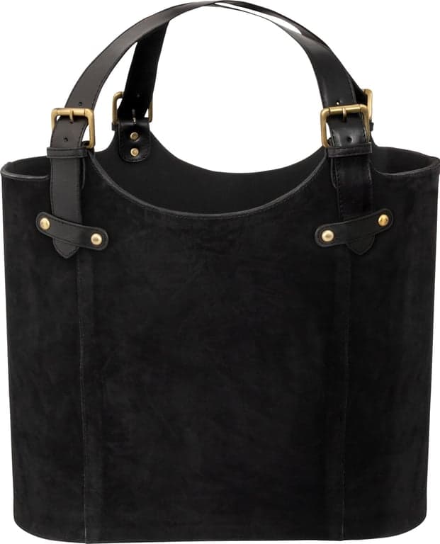 Bilde av Lama vedkurv stor (m/kryss semsket svart XL)