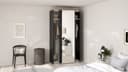 Como skyvedørsgarderobe 120x220cm