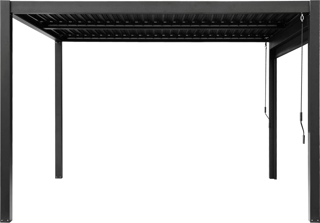Bilde av Pergola 3x4 meter m/LED-lys   (H: 230 cm, svart m/tak)