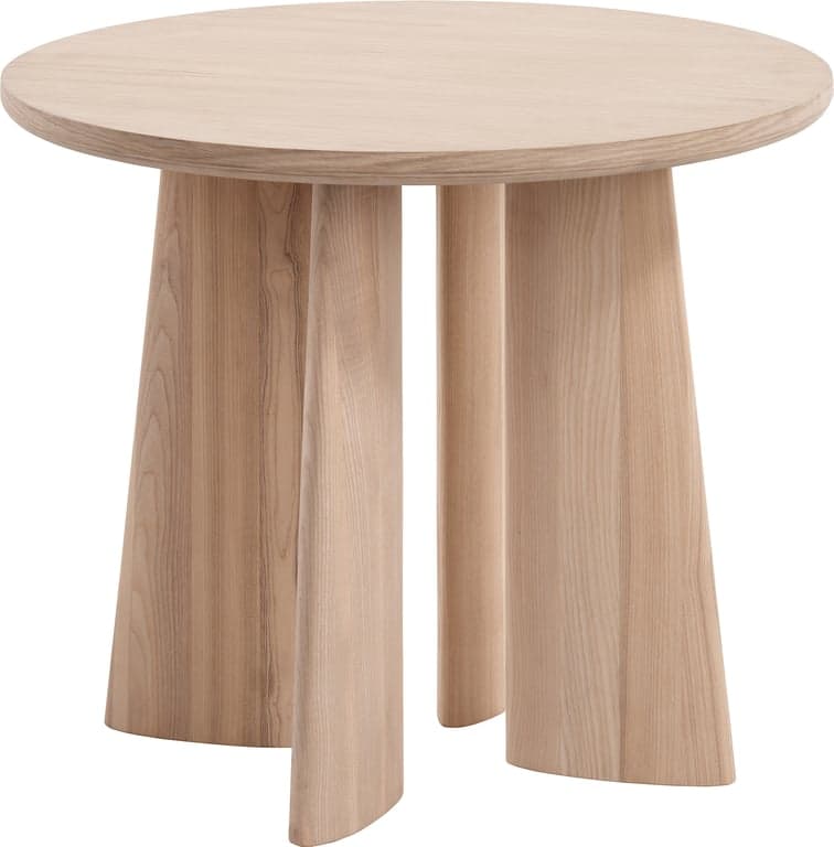 Bilde av Japandi sofabord rundt Ø 58 H 55 cm (Hvitoljet eikefiner)