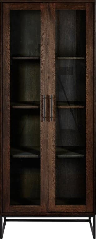 Bilde av Nobel vitrineskap (80 x 45, H 200 cm, smoked olje , inkl led lys)