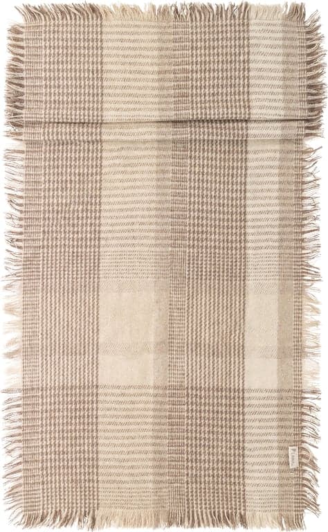 Bilde av Lama Hasselt løper (50 x 140 cm, beige, resirkulert ull)
