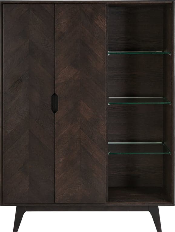 Bilde av Kingston høy skjenk (English Herringbone, Mocca Grey)