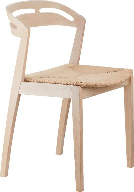 $Bilde av Editions by Skovby spisestol 824 (ben og rygg i hvitoljet eik, sete flettet 1)