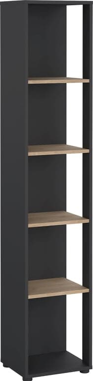 Bilde av Sign bokhylle (4 hyller m/åpen side B41 H205cm grå/natur)