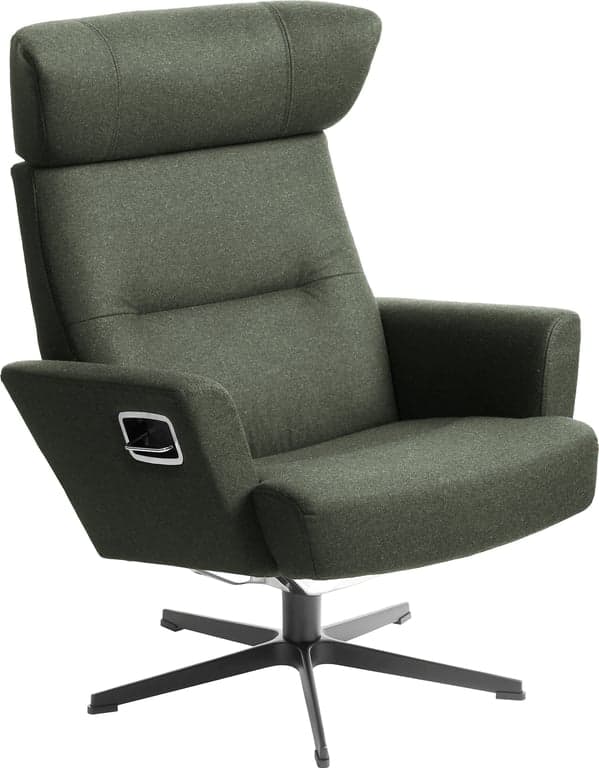 Bilde av Conform Relieve hvilestol (Stoff Sheford forest, svart aluminumsfot med sving)