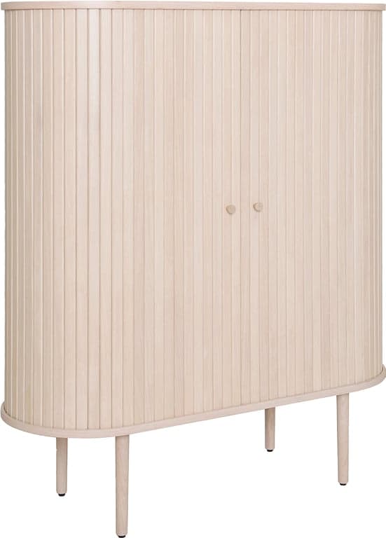 Bilde av Slide skap (100x40, H 123 cm, hvitpigmentert eikefiner)