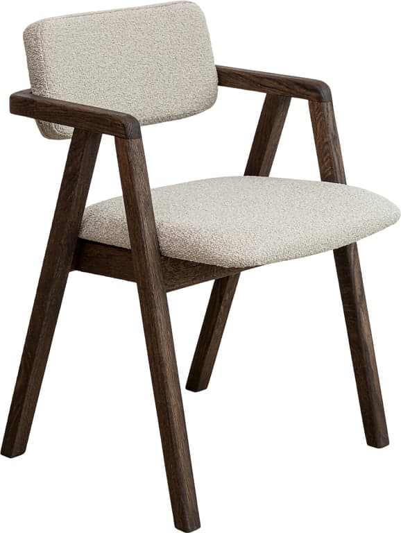 $Bilde av Nigel spisestol (moccafarget, stoff Domino beige)