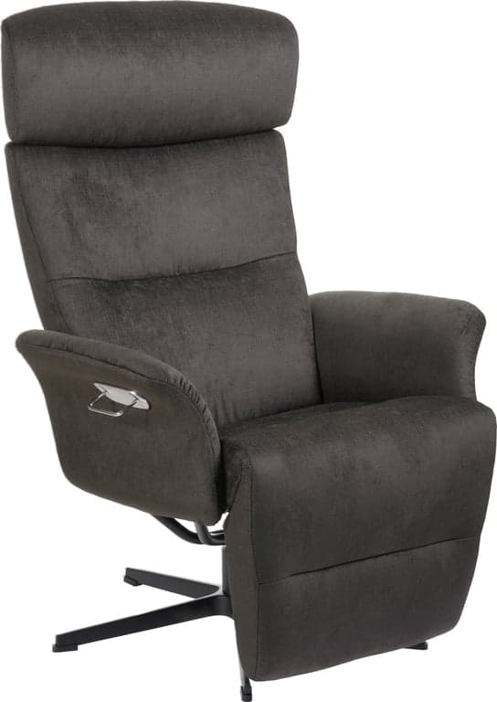 $Bilde av Conform Master recliner (svingfot svart alu std,stoff evita antracit 1373-42)