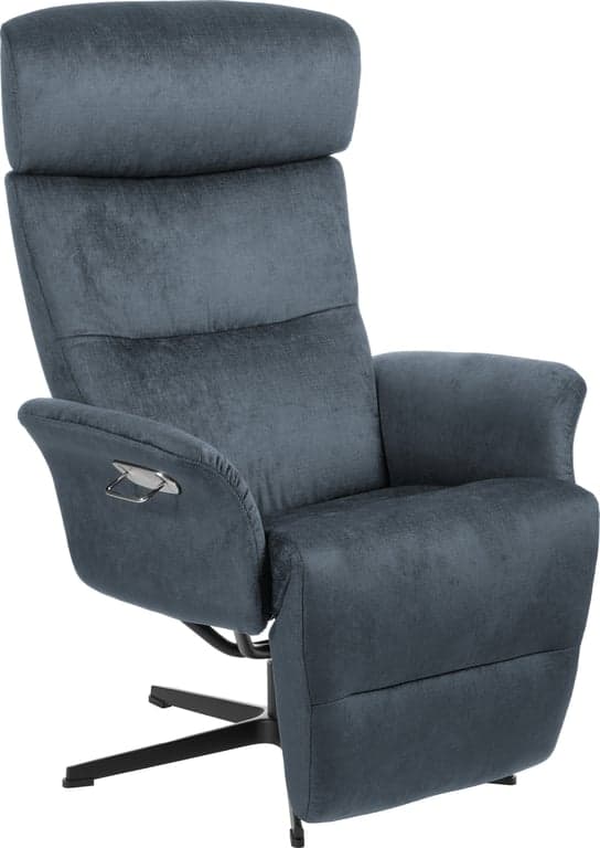 $Bilde av Conform Master recliner (svingfot alu svart stoff Evita blueberry 1373-40)