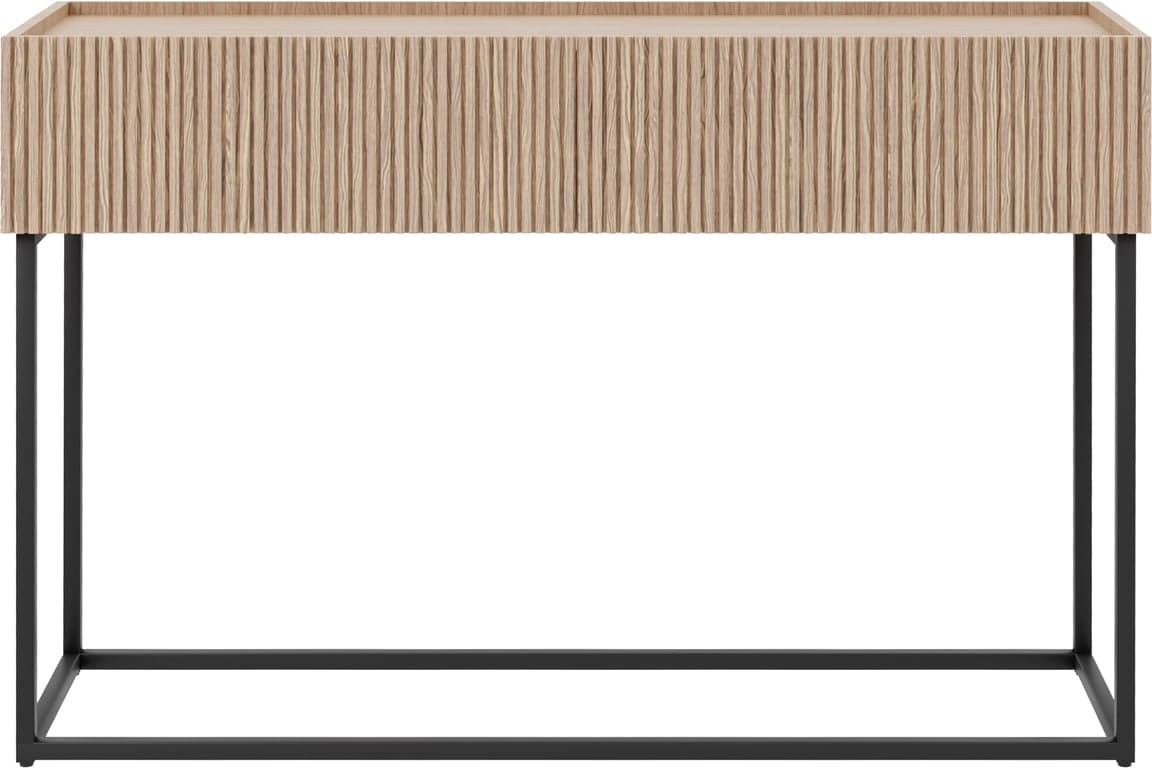 Bilde av Linea konsollbord (123 x 35, H 82 cm, med metallben, hvitoljet)