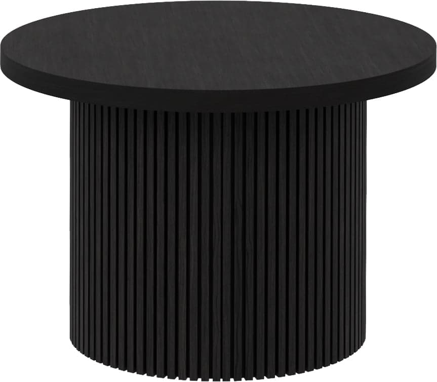 Bilde av Linea sidebord Ø 60, H 43 cm (svartlakkert eikefiner)