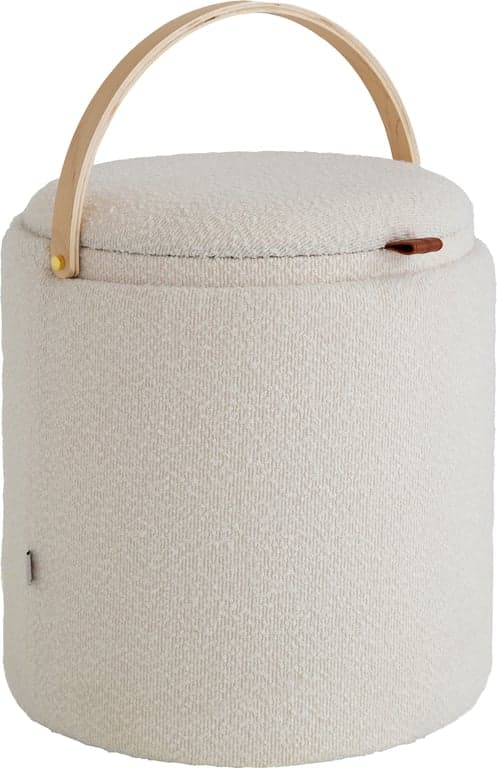 Bilde av Modena puff (Ø: 40 H: 44 cm, hvit)