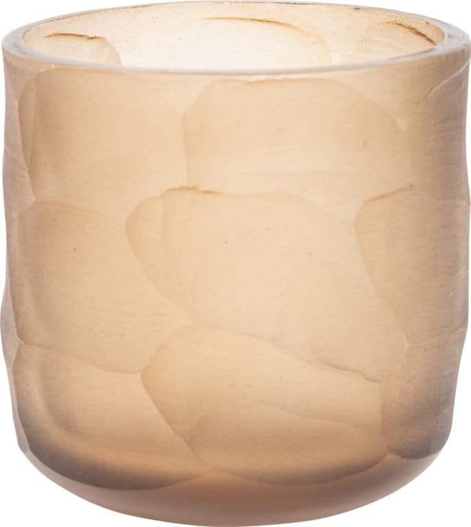 Bilde av Lama Waterloo telysholder lav (H: 10 cm, brunt glass)