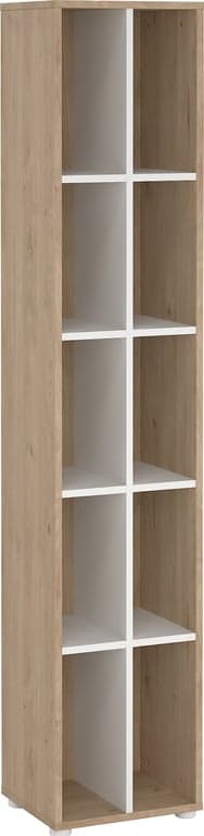 Bilde av Sign bokhylle (44 hyller m/skillerom B41 H205cm natur/hvit)