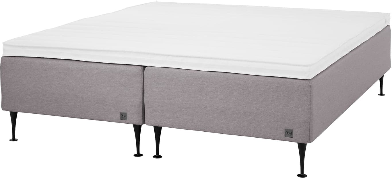 Bilde av Odel® Foss rammeseng 160x200 (Tekstil Dovre koks, medium+fast liggekomfort, inkludert Odel 35 overmadrass og sengeben)