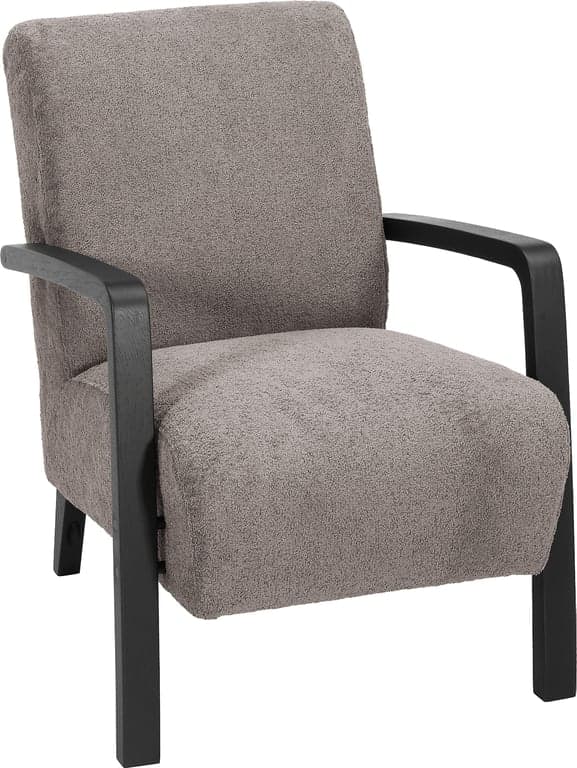 Bilde av Ida lenestol (Stoff Boogie farge 3662 taupe, svart arm E018)