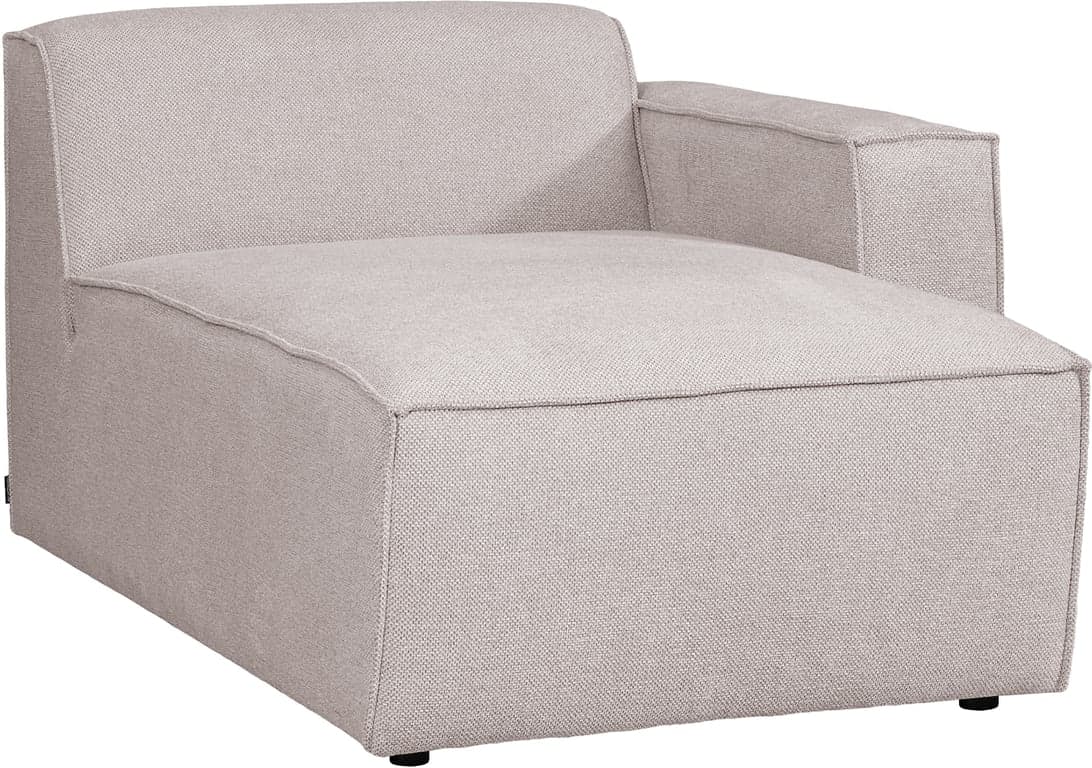 $Bilde av Hjellegjerde Urban sjeselong m/vange (Høyre, stoff Maldino Light Brown, leppesøm)