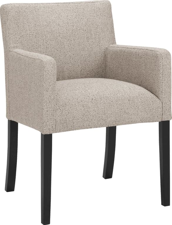 Bilde av Nobel spisestol m/rett arm (stoff Strong 427/11 beige, svarte ben)