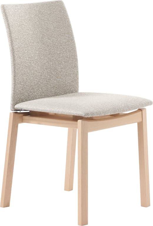 Bilde av Editions by Skovby spisestol (hvitoljet eik, sete i stoff Lind 665 beige/grå)