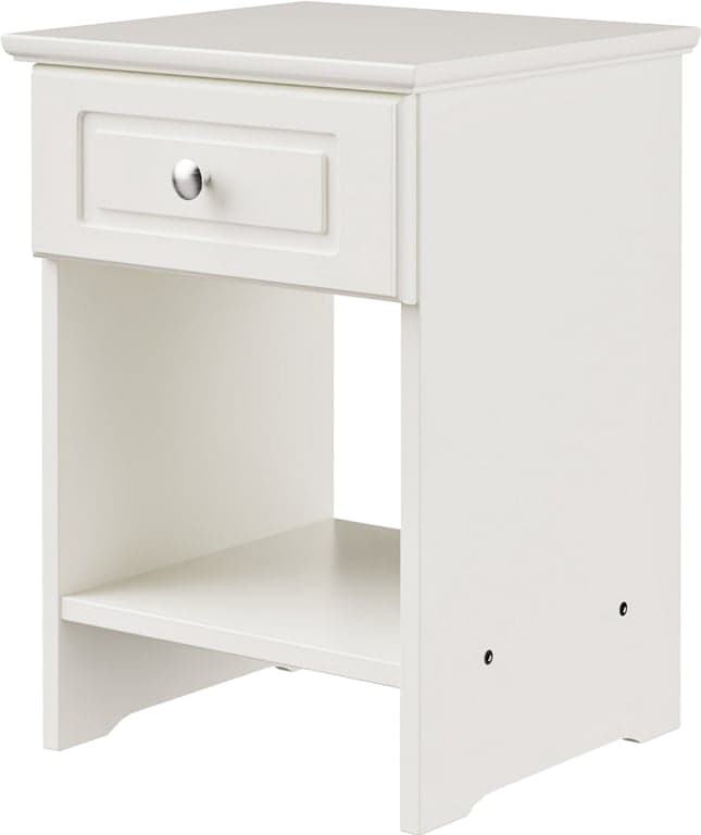 Bilde av Nina nattbord (35 x 34, H 50 cm, med 1 skuff hvitmalt)