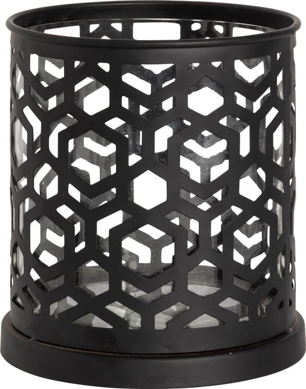 Bilde av Lama lyslykt (svart mønster liten)