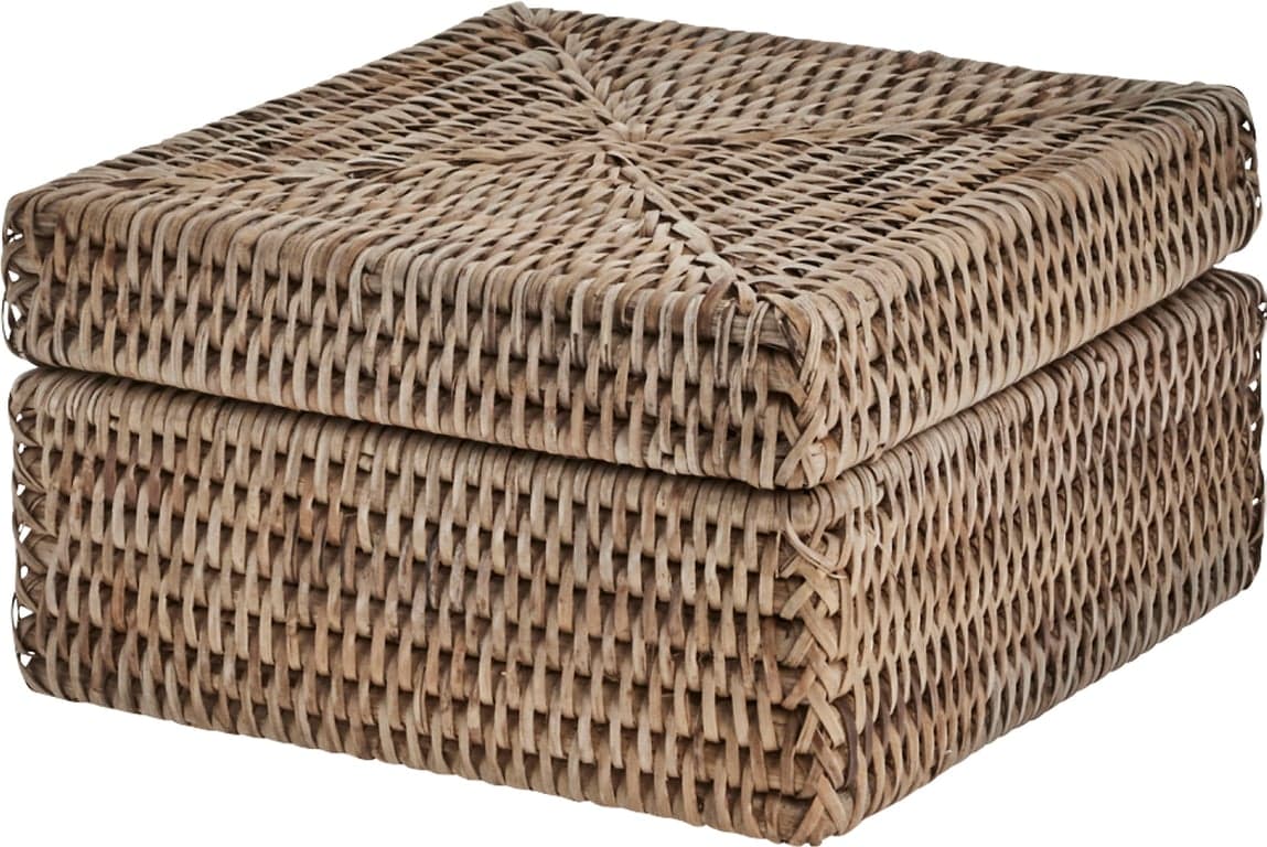 Bilde av Norah boks m/lokk liten (18 x 18 H: 10 cm, rattan)
