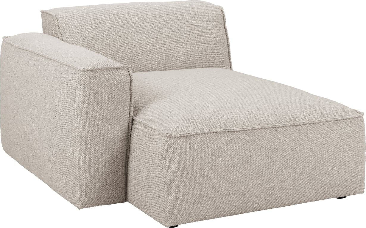 $Bilde av Prime Lux sjeselong med arm venstre (stoff Taffie Thule 422/11 beige)