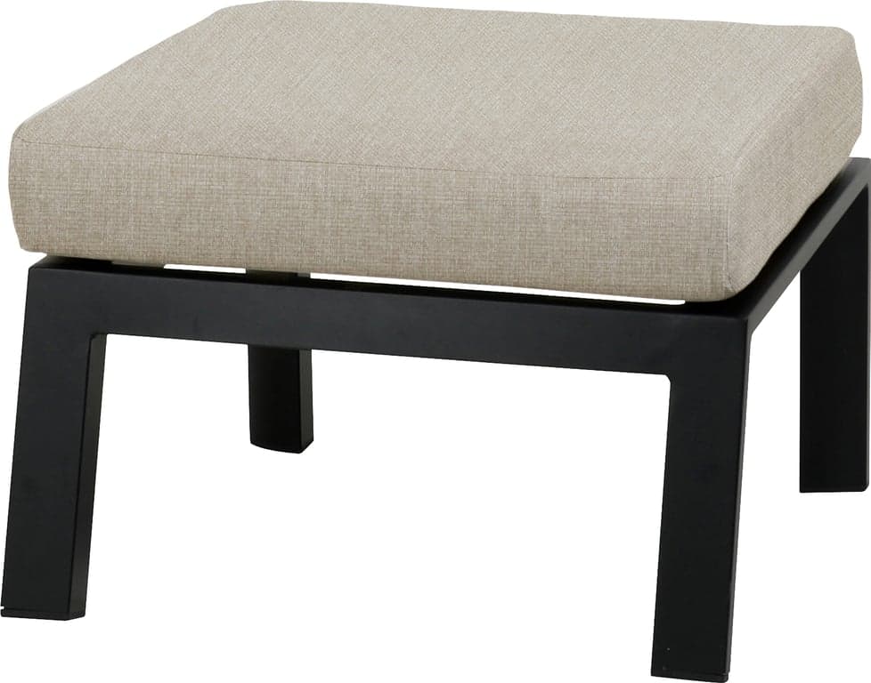 Bilde av Atlanta pall (Svart m/vaniljefarget pute)