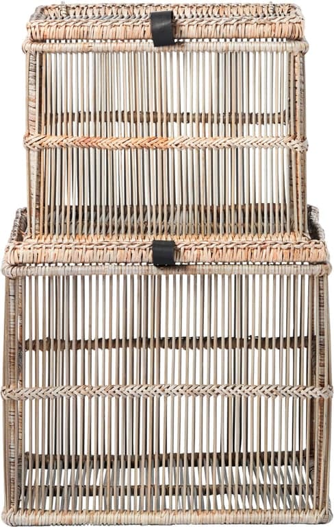 Bilde av Norah kurvsett (1x 25x25 H: 20 cm + 1x 30x30 H: 25 cm, rattan, natur)