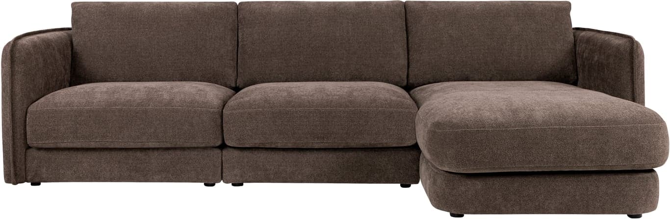 Bilde av Bastia 2-seter m/sjeselong høyre (stoff 348/Vivardo 14 medium brown)