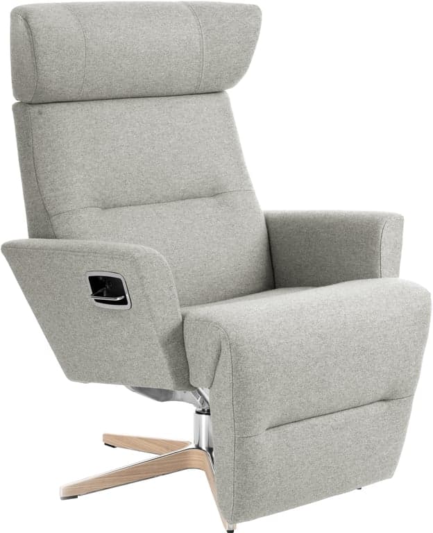 Bilde av Conform Relieve recliner (Svingfot ubehandlet eik/alu stoff Sheford stone )