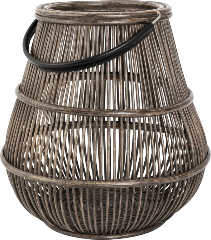 Bilde av Lama lyslykt (rattan buet brun)