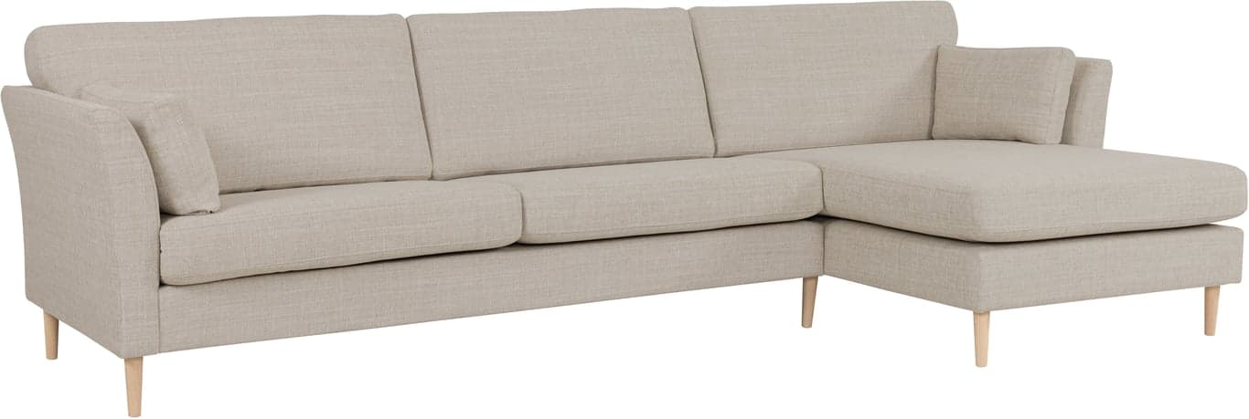$Bilde av Sone høy sofa m/sjeselong (Modulsofa. 3 seter + sjeselong, armlene W5  i stoff 228 /01 Oslo natur)