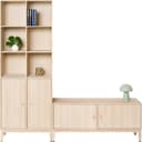 Square reol m/TV-benk hvitoljet