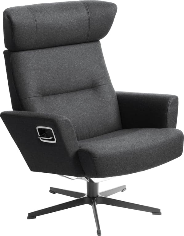 Bilde av Conform Relieve hvilestol (Stoff Sheford mustard, svart aluminumsfot med sving)