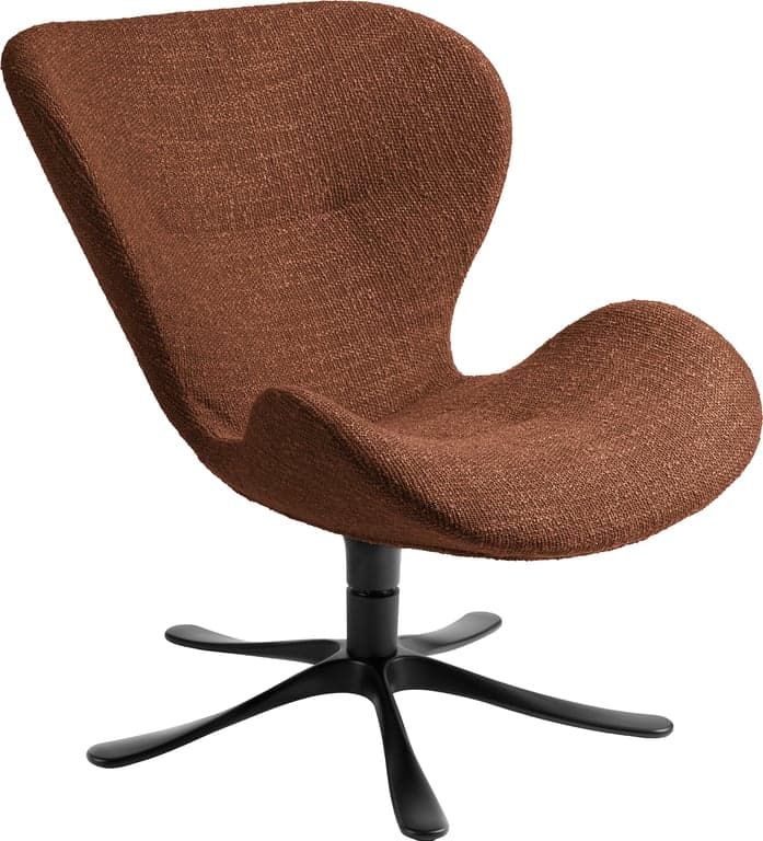 Bilde av Conform Daisy lenestol (Stoff Benson Bronze, svart aluminiumsmfot med sving)