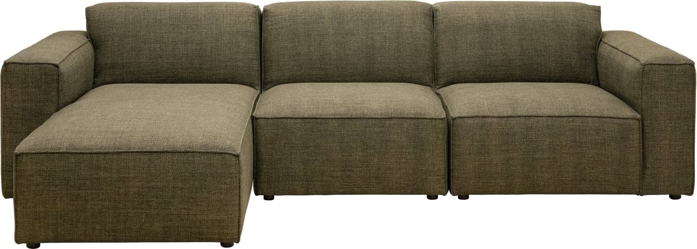 Bilde av San Remo 2-seter m/sjeselong venstre (Stoff Fjord Olive)
