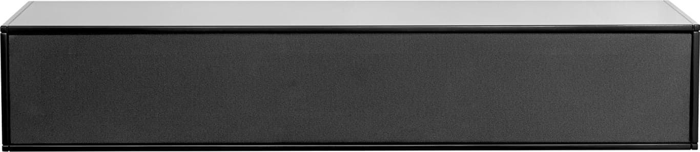 Bilde av Square TV benk (100 x 34, H 22 cm. Modulsystem oppsett 107, malt MDF svart, grå stoff-front, som fjernbetjening kan gå gjennom. Fås også i dypde 20 cm samt i mange forskjellige bredder og farger)